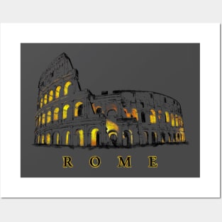 Colosseum at night. Posters and Art